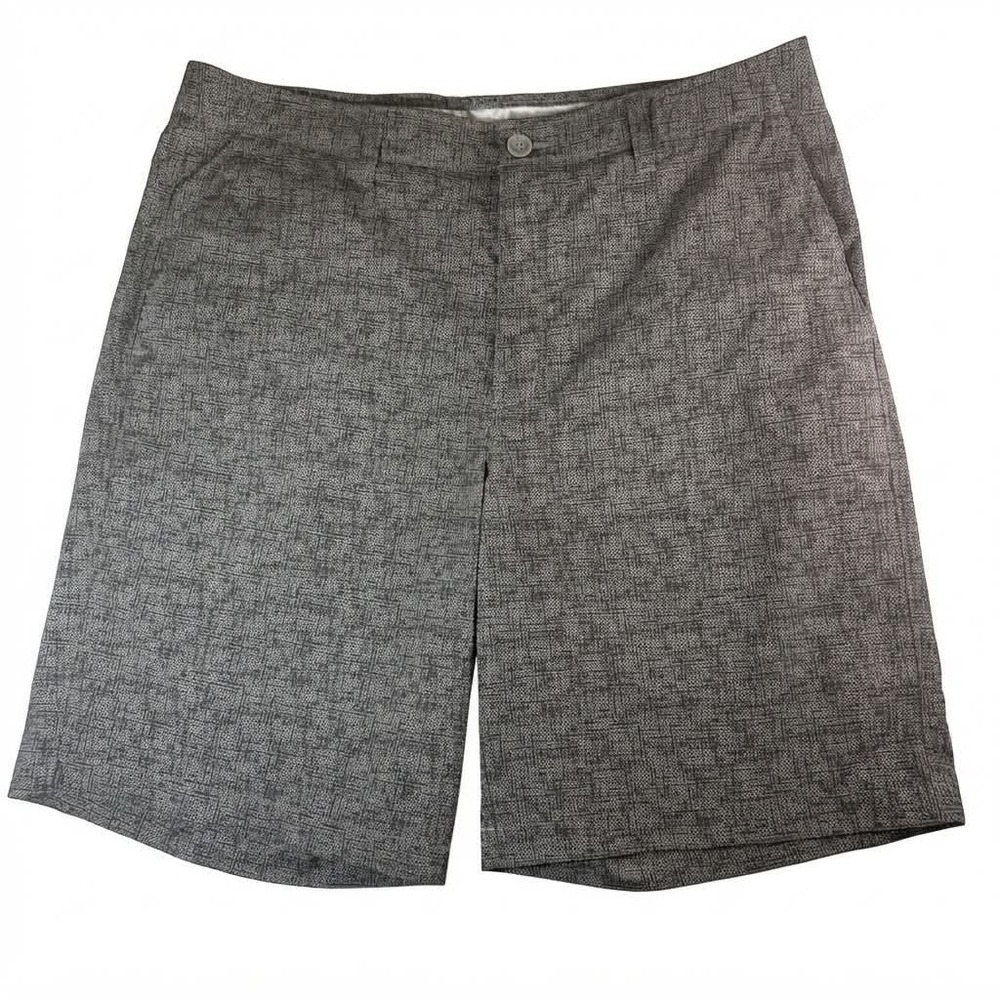 Greg Norman Tasso Elba Mens Golf Shorts Size 33 Gray Pattern Performance Flat